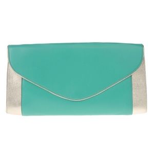 SPACE Italian Made Large Leather Clutch Bag